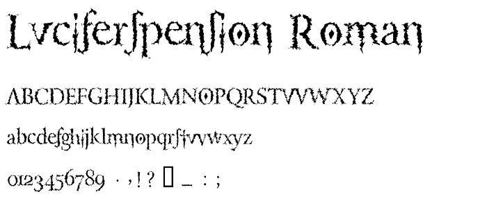 LucifersPension Roman font